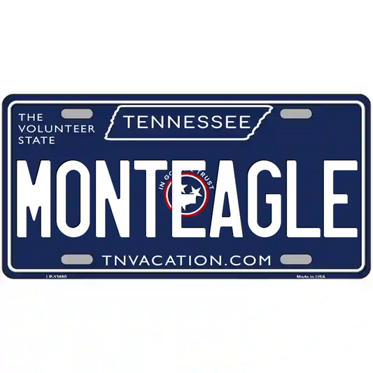 Monteagle Tennessee Blue Metal Sign