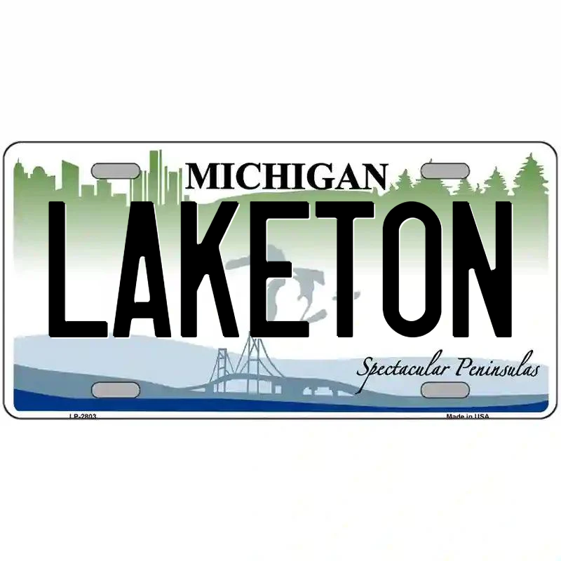 Laketon Michigan Metal Sign
