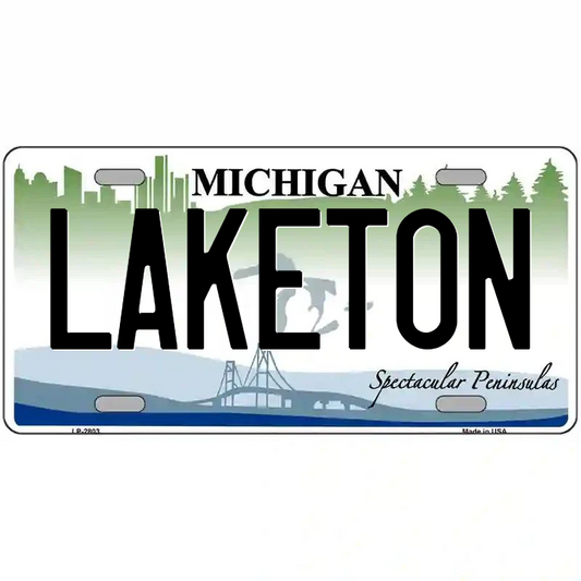 Laketon Michigan Metal Sign