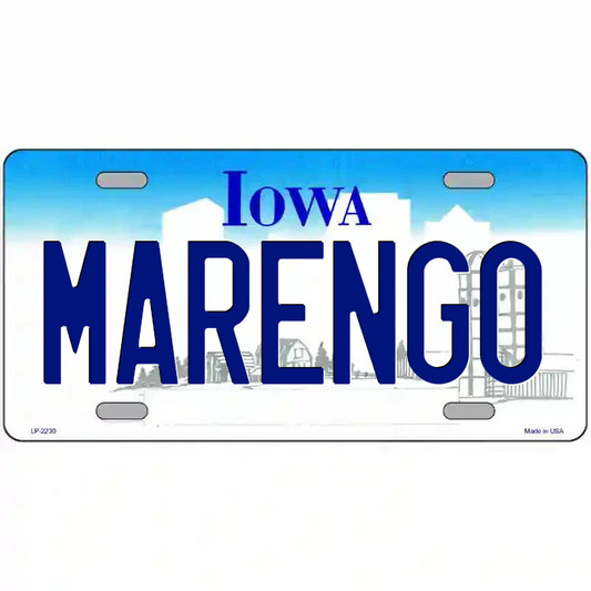 Marengo Iowa Metal Sign