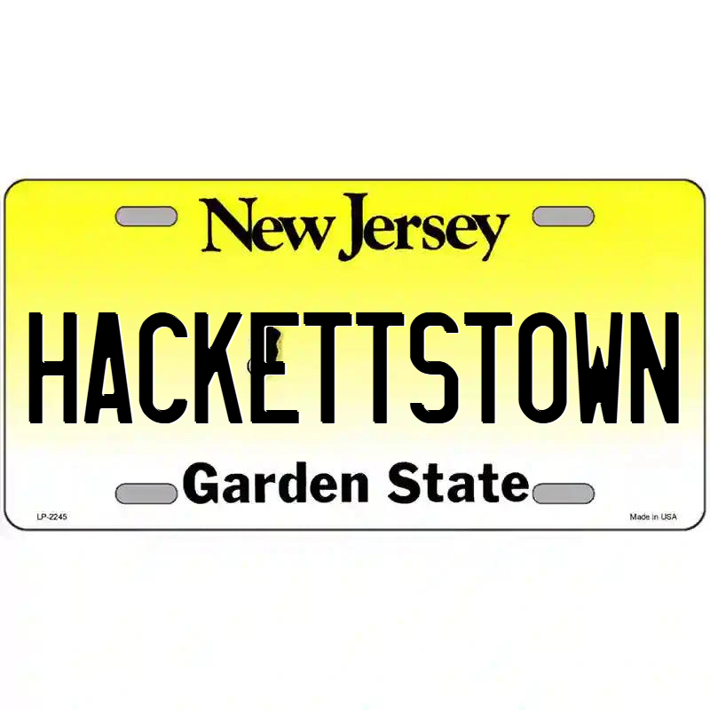 Hackettstown New Jersey Metal Sign
