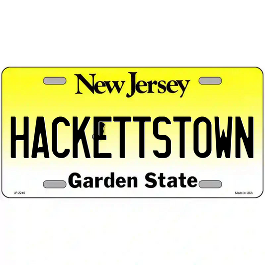 Hackettstown New Jersey Metal Sign