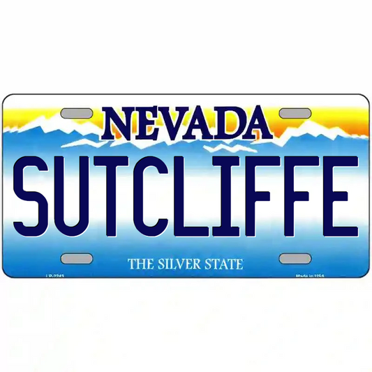 Sutcliffe Nevada Metal Sign