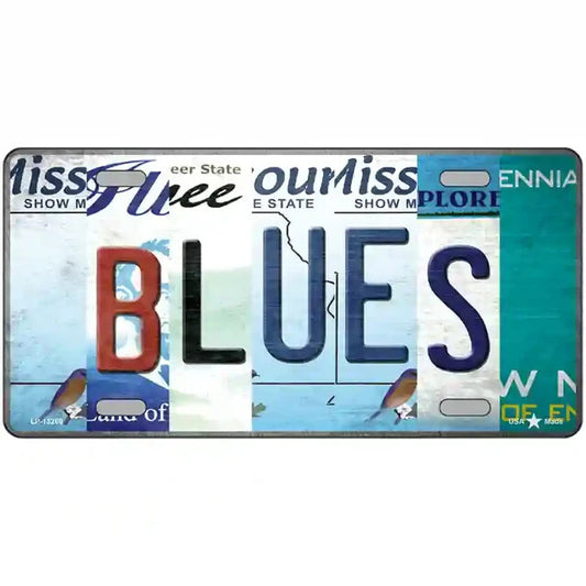 Blues Strip Art Metal Sign