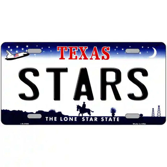 Stars Texas Metal Sign