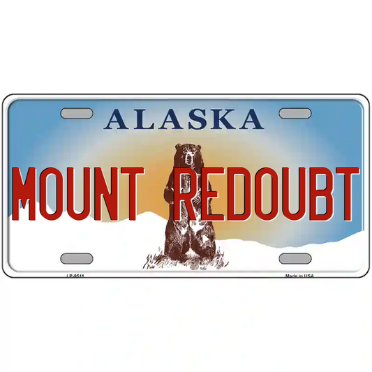 Mount Redoubt Alaska Metal Sign