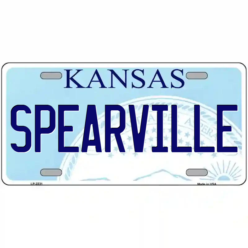 Spearville Kansas Metal Sign