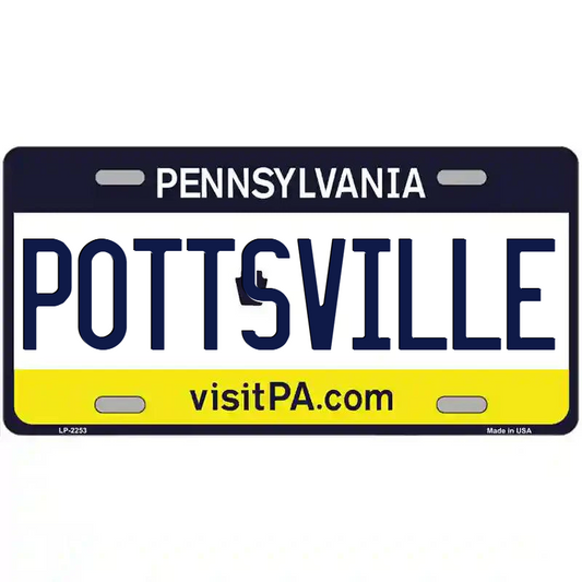 Pottsville Pennsylvania Metal Sign