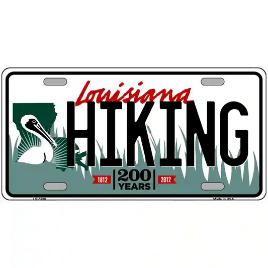Hiking Louisiana Metal Sign