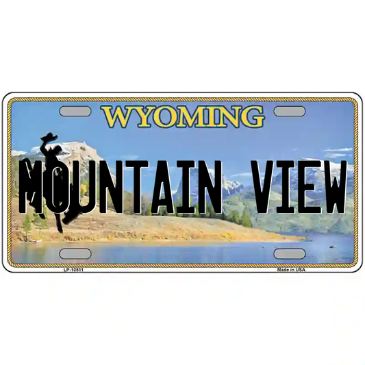 Mountain View Wyoming Metal Sign