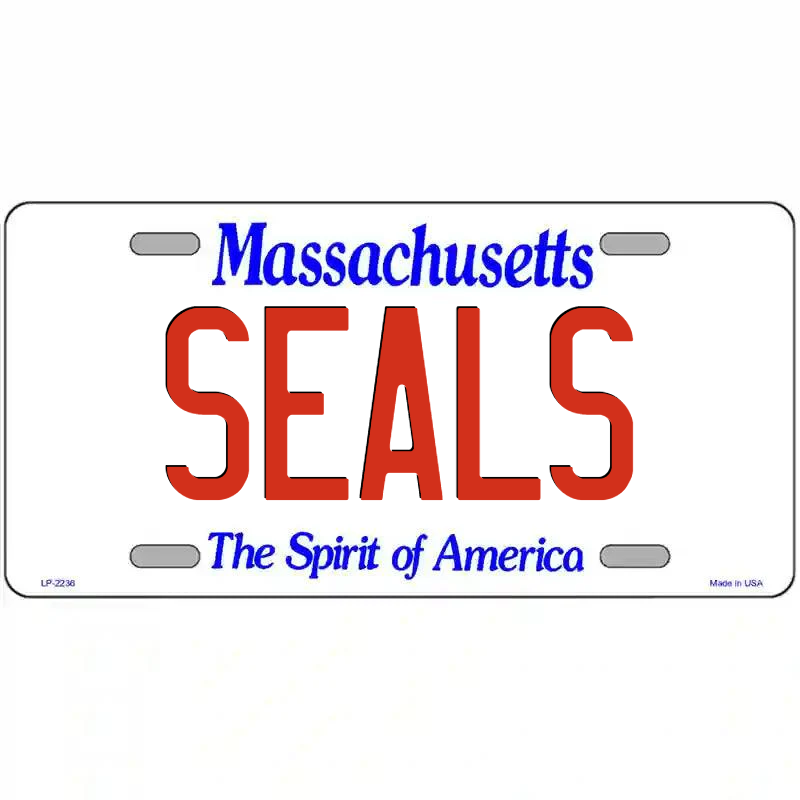 Seals Massachusetts Metal Sign