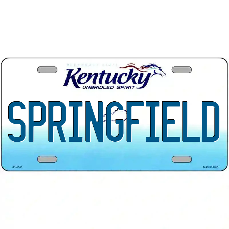 Springfield Kentucky Metal Sign