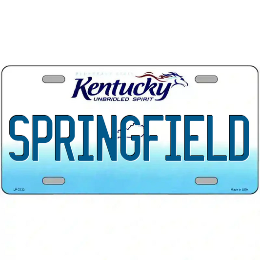 Springfield Kentucky Metal Sign
