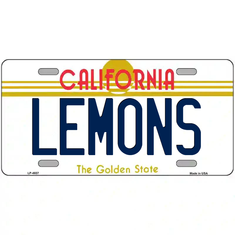 Lemons California Metal Sign