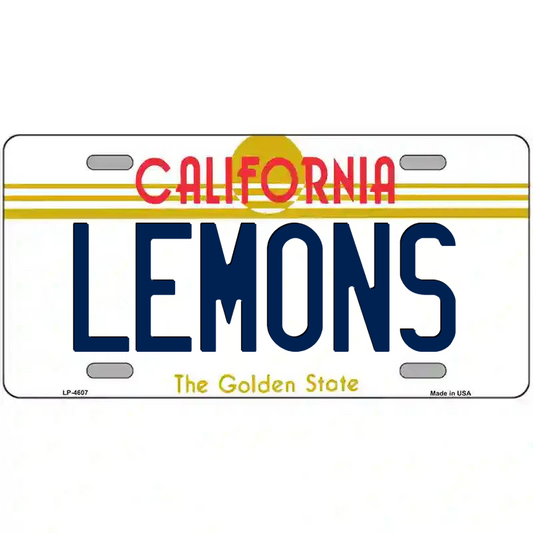 Lemons California Metal Sign
