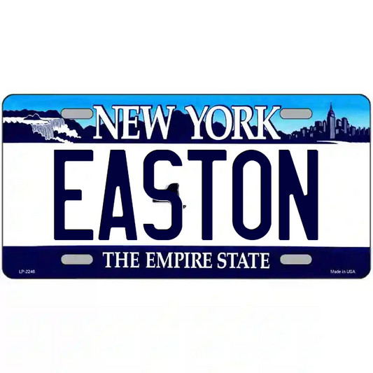 Easton New York Blue Metal Sign