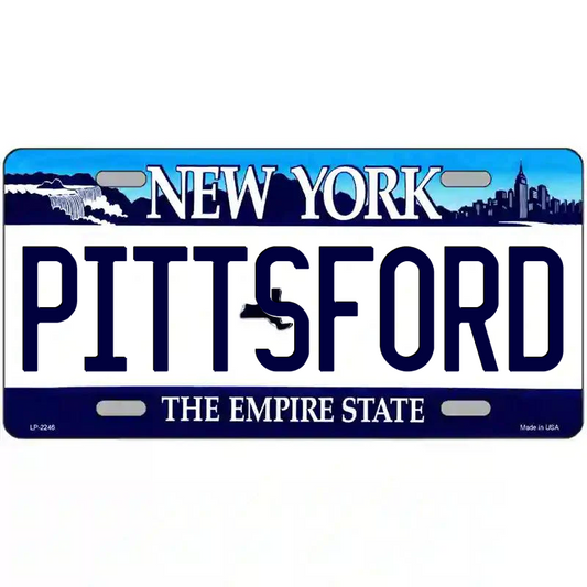 Pittsford New York Blue Metal Sign