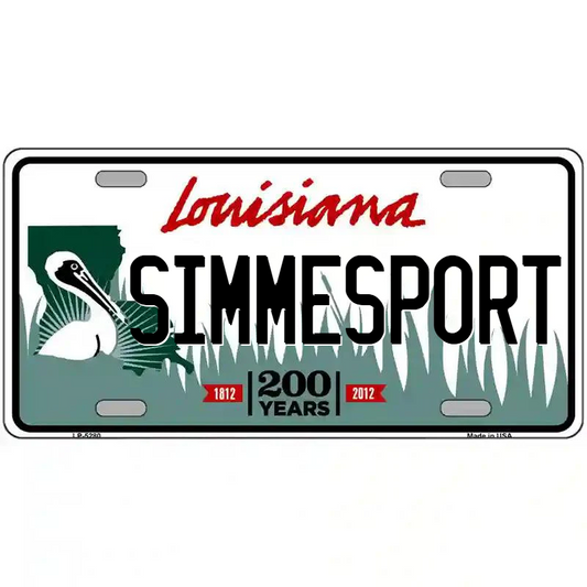 Simmesport Louisiana Metal Sign