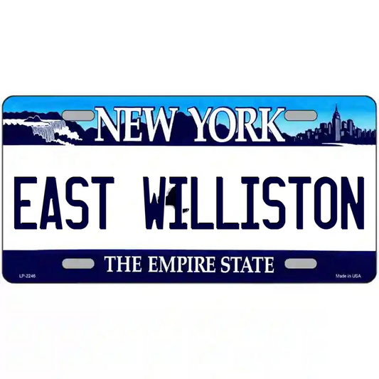 East Willston New York Blue Metal Sign