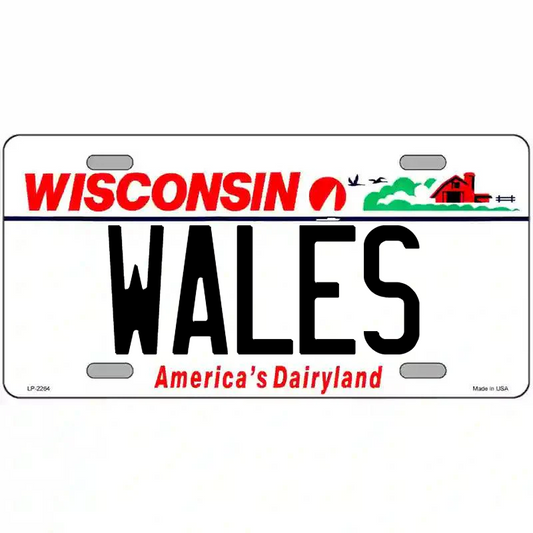 Wales Wisconsin Metal Sign