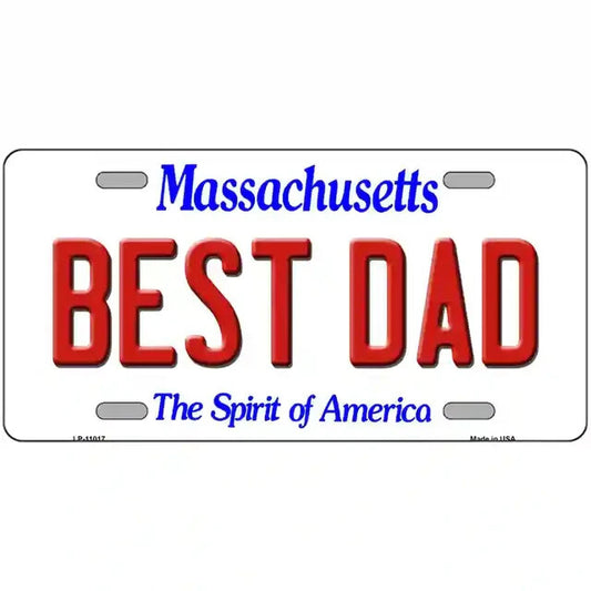 Best Dad Massachusetts Metal Sign