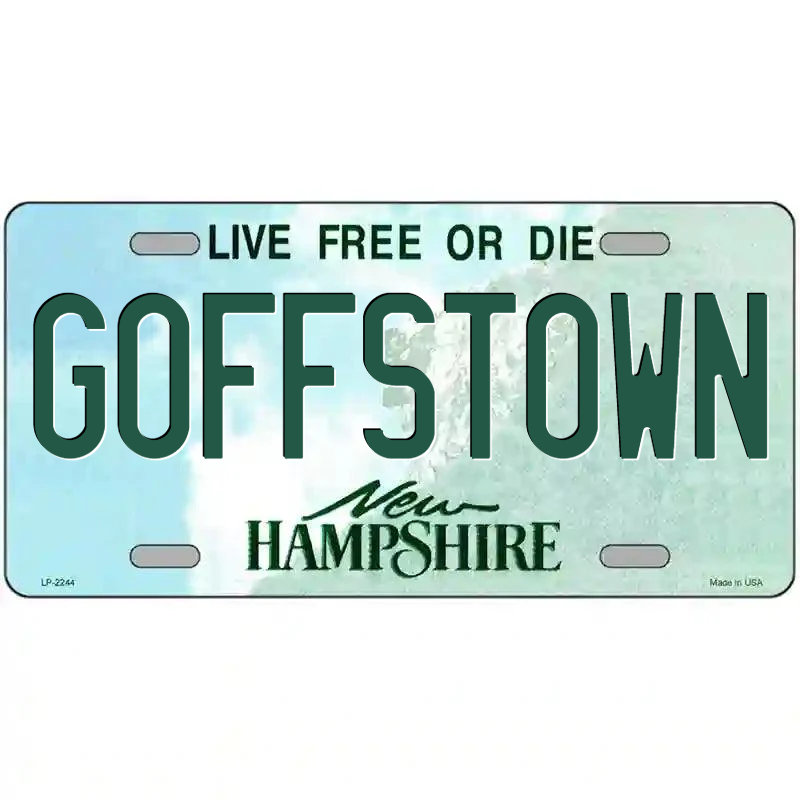 Goffstown New Hampshire Metal Sign