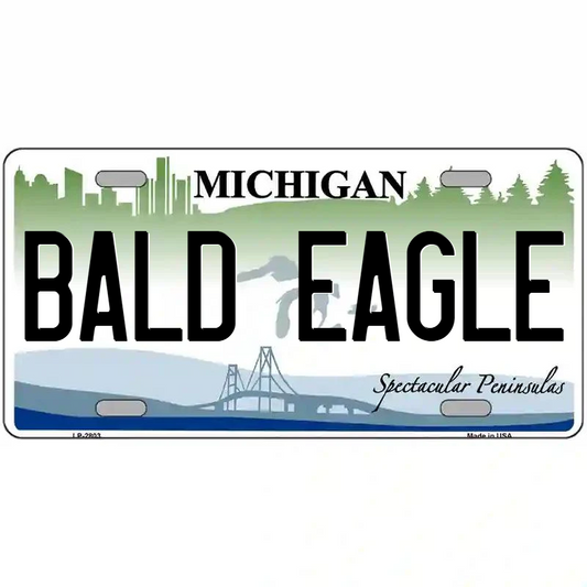 Bald Eagle Michigan Metal Sign