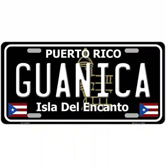 Guanica Puerto Rico Black Metal Sign