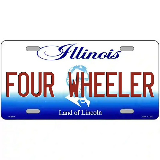 Four Wheeler Illinois Metal Sign