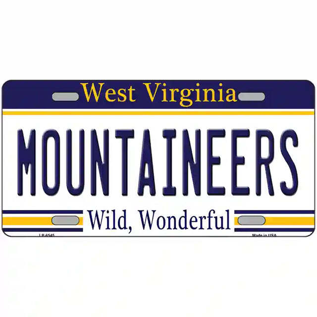 Mountaineers West Virginia Metal Sign