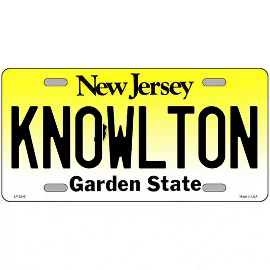 Knowlton New Jersey Metal Sign