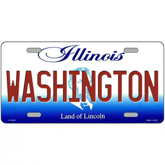 Washington Illinois Metal Sign