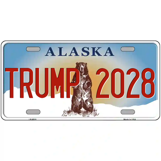 Trump 2028 Alaska Metal Sign