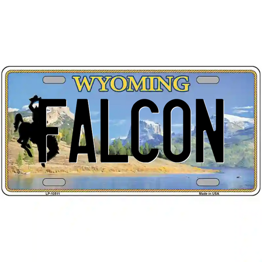 Falcon Wyoming Metal Sign