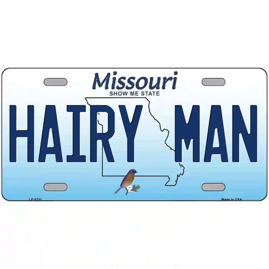 Hairy Man Monster Missouri Metal Sign