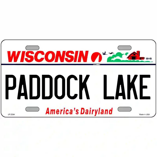 Paddock Lake Wisconsin Metal Sign
