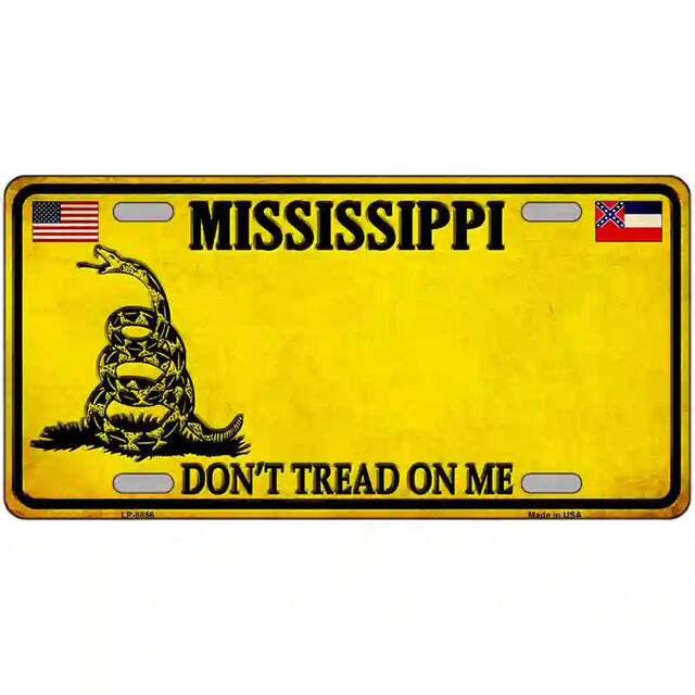 Mississippi Don't Tread on Me Metal Sign