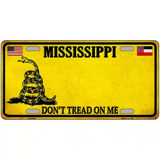 Mississippi Don't Tread on Me Metal Sign