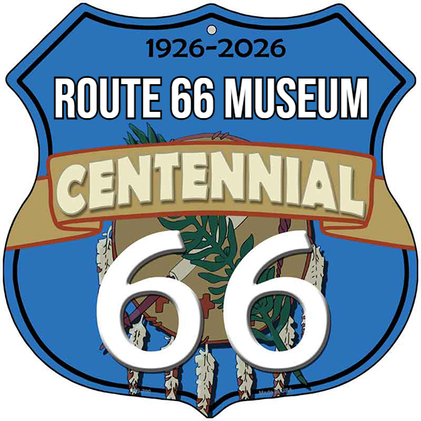 Route 66 Museum Oklahoma Flag Route 66 Centennial Highway Shield Metal
