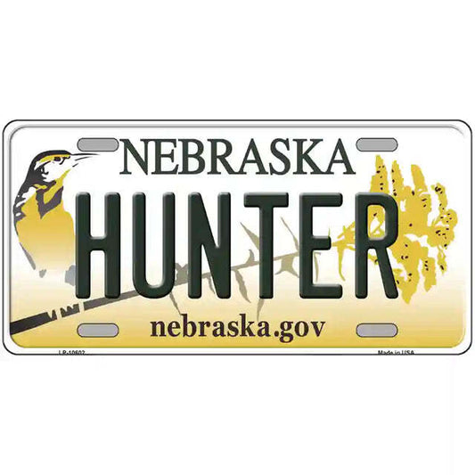 Hunter Nebraska Metal Sign