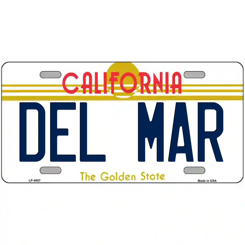 Del Mar California Metal Sign