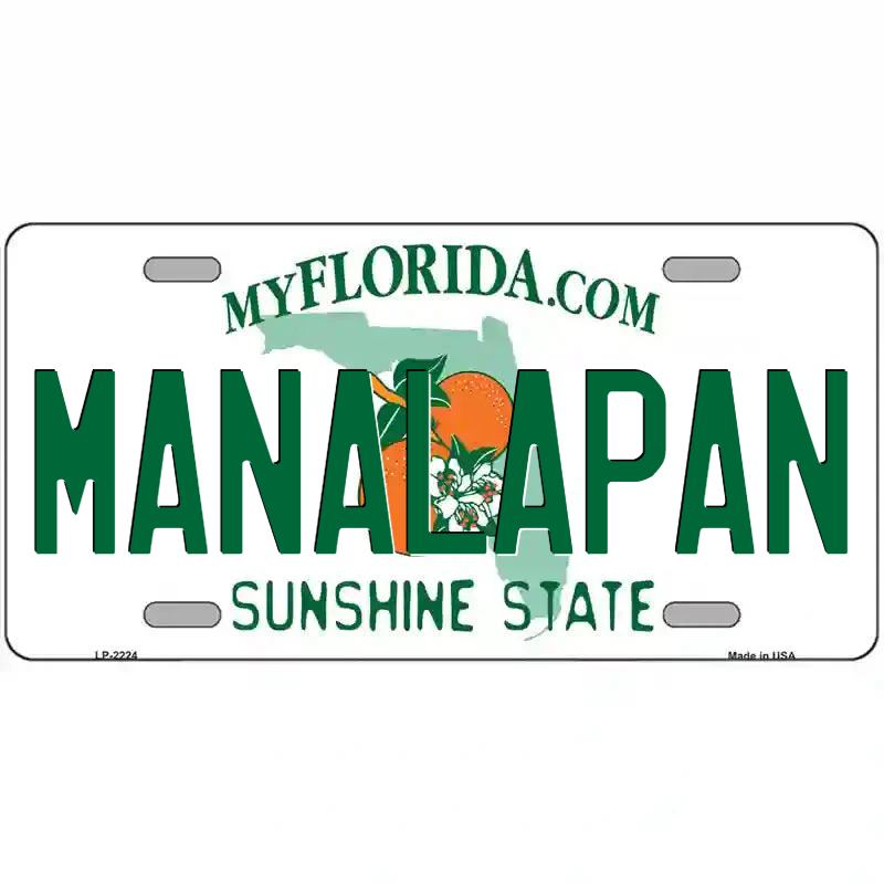 Manalapan Florida Metal Sign