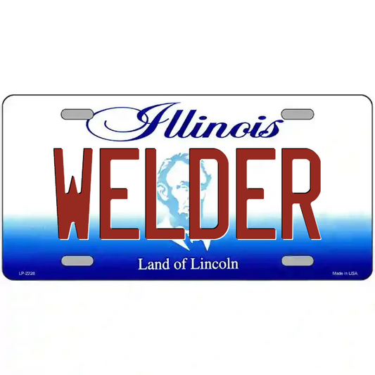 Welder Illinois Metal Sign