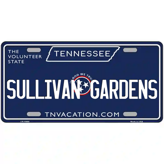 Sullivan Gardens Tennessee Blue Metal Sign