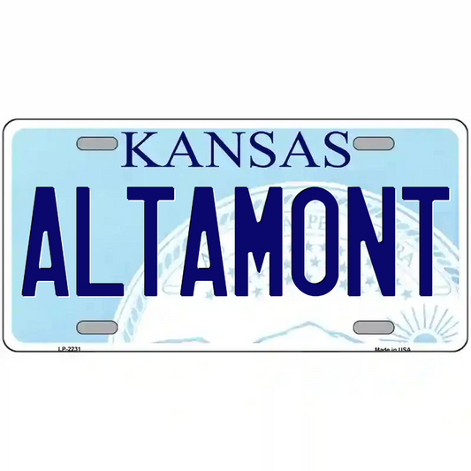Altamont Kansas Metal Sign
