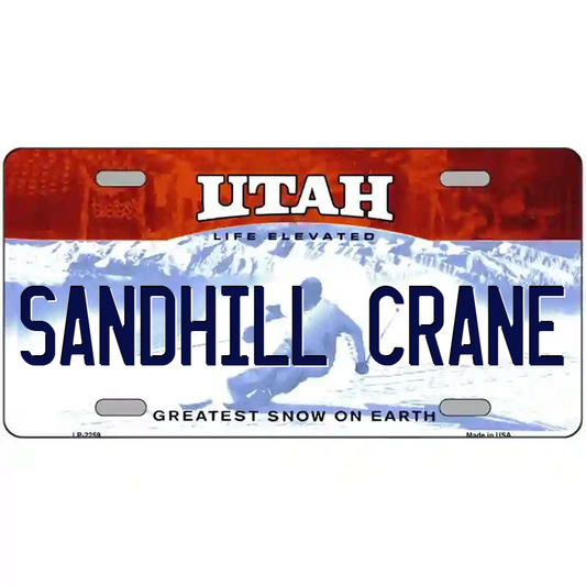 Sandhill Crane Utah Metal Sign