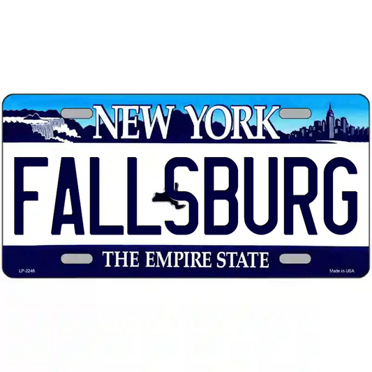 Fallsburg New York Blue Metal Sign