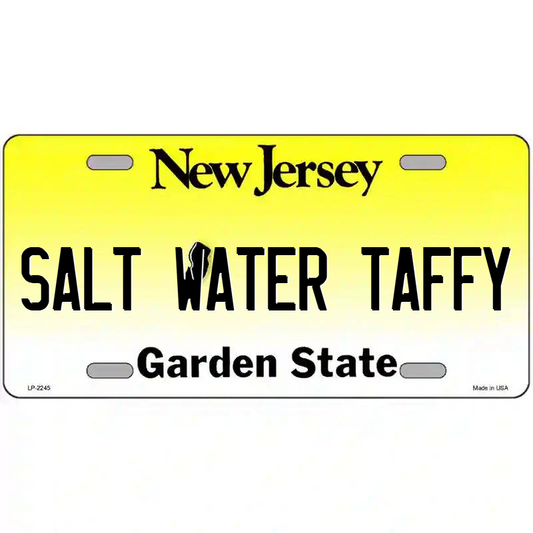 Salt Water Taffy New Jersey Metal Sign
