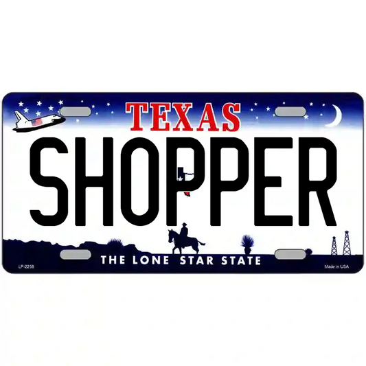 Shopper Texas Metal Sign