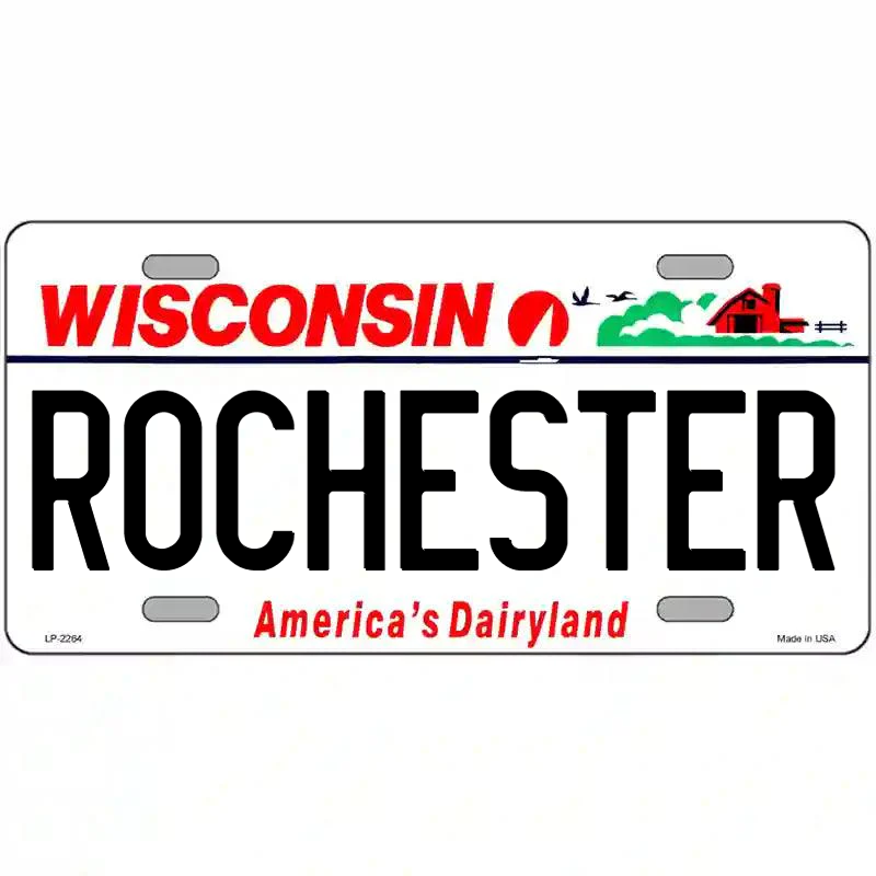Rochester Wisconsin Metal Sign